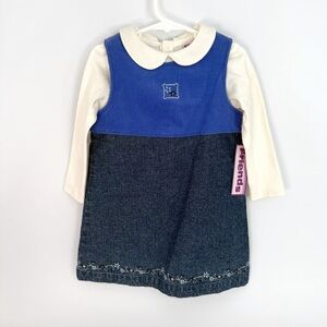 Vintage Kids 2 Pc Set Just Friends Girls Dress Size 3T Cotton Sri Lanka NWT